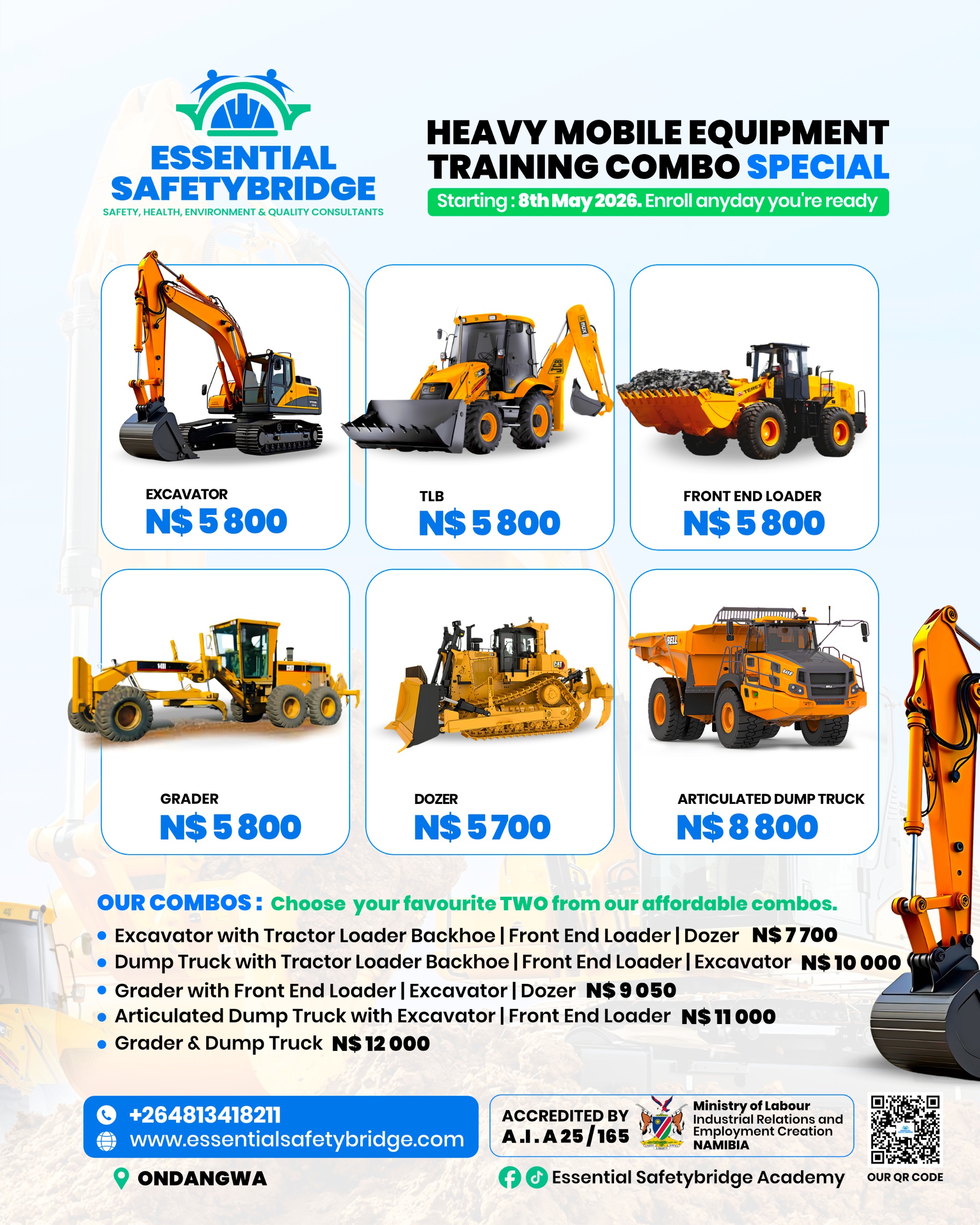 Heavy Mobile Equipment Training Combo Special — Essential Safetybridge Academy